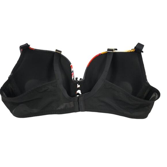 Cacique Collection Seriously Sexy Floral Print Bra 42C Black Floral Lace - Picture 5 of 11